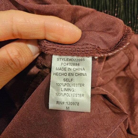 Anthropologie/Entro Metallic Thread Tiered Ruffle Maxi Dress Size M - Picture 14 of 16